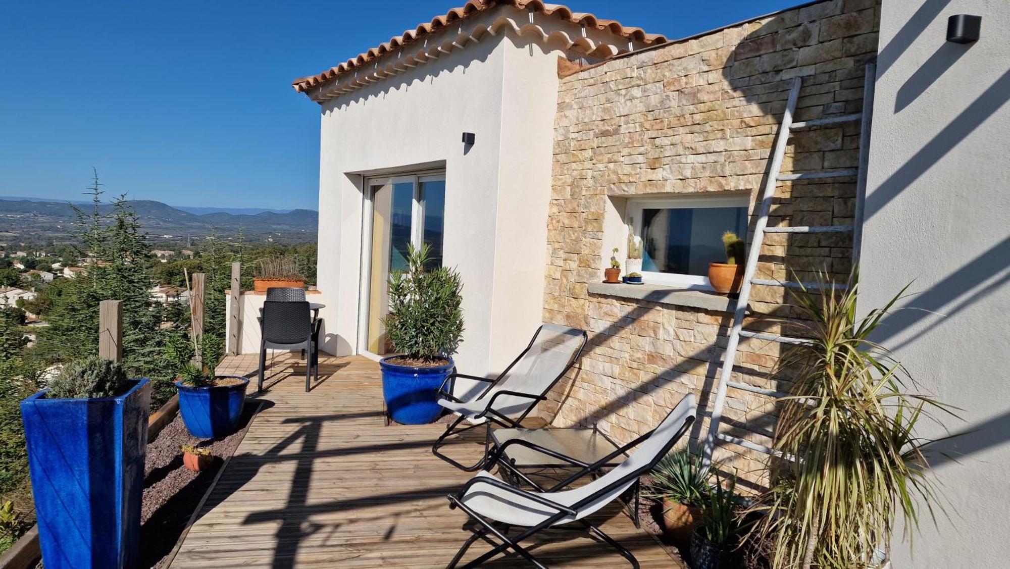 Reve D'Escapade Chambre Avec Vue Sublime Sur Les Cevennes Ardechoises Barjac  Ngoại thất bức ảnh